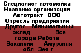 Специалист автомойки › Название организации ­ Автотракт, ООО › Отрасль предприятия ­ Другое › Минимальный оклад ­ 20 000 - Все города Работа » Вакансии   . Амурская обл.,Зея г.